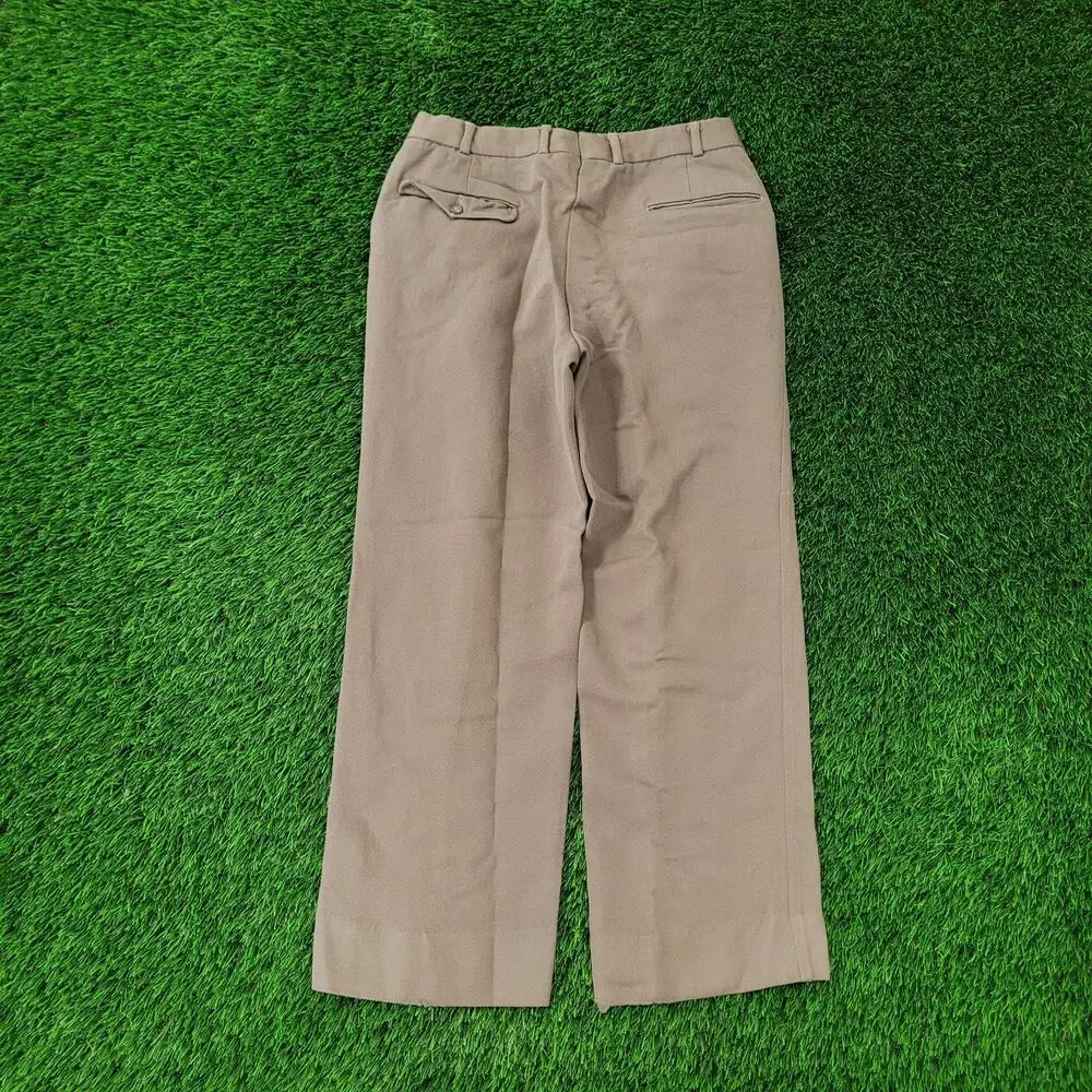 Vintage 70s Disco Hippie Pants 30x27 Polyester Brown
